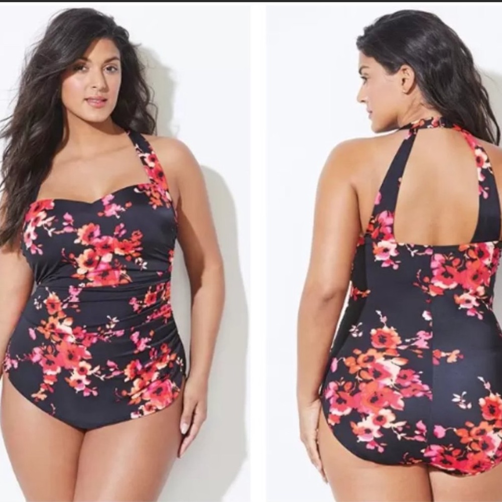 Swimsuit For All Poppies H-Back Sarong Floral swim 26